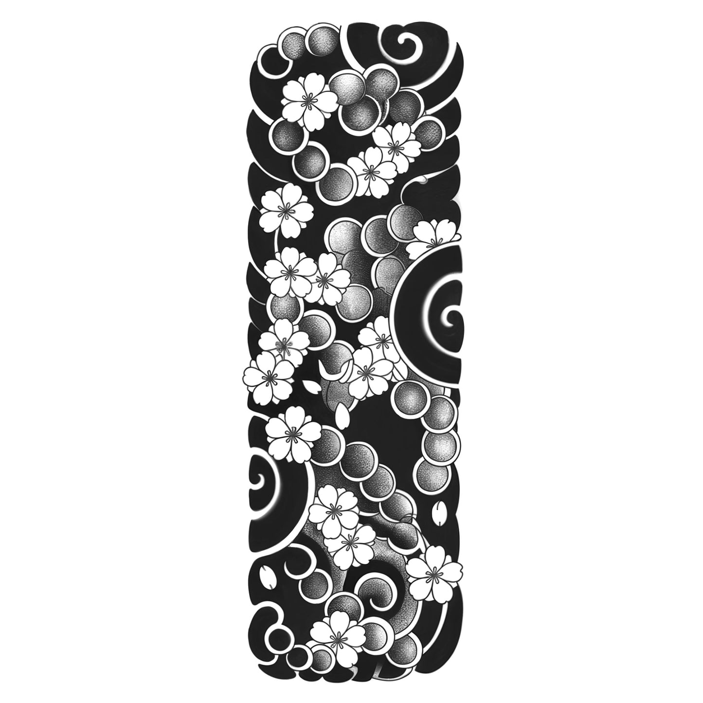 Japanese Cherry Blossom Sleeve Temporary Tattoo | 6 x 18 inch