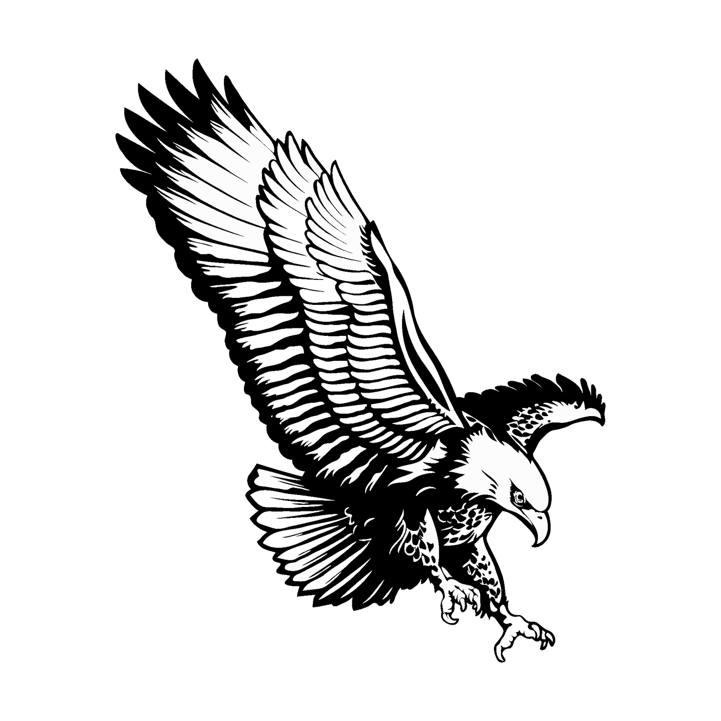 Soaring Majesty Temporary Tattoo - Eagle in Flight, symbolizing freedom and power