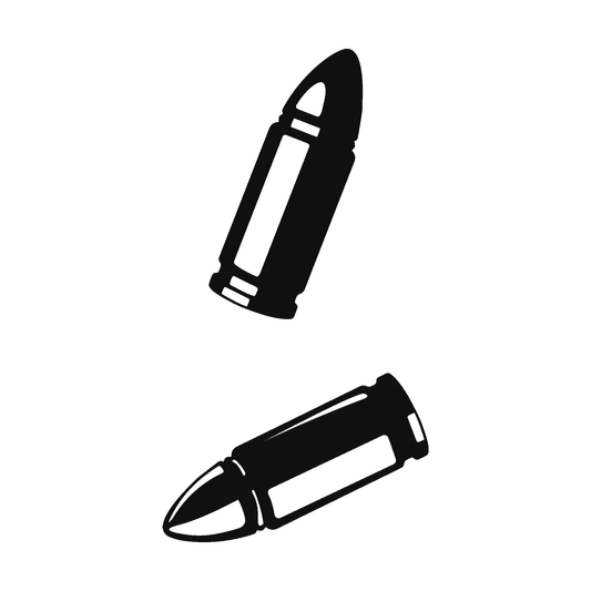 SteezyInk Bullet Strength Temporary Tattoo - Black bullet design for resilience and power. Lasts up to two weeks.