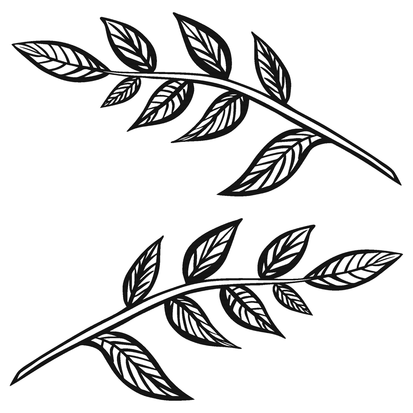 Leafy branch temporary tattoo design in black and white. Ideal for nature lovers. SteezyInk tattoo.