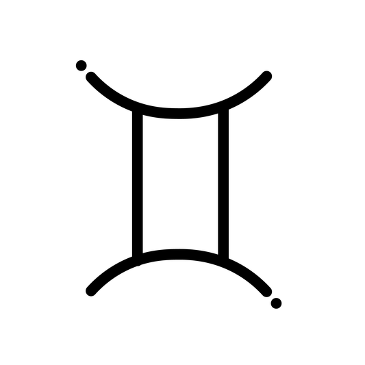 SteezyInk Gemini Temporary Tattoo. Black Gemini symbol tattoo design, perfect for expressing your zodiac sign.