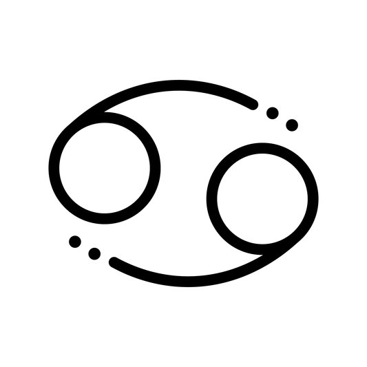 SteezyInk Cancer symbol temporary tattoo in black, a minimalist design representing the Cancer zodiac sign