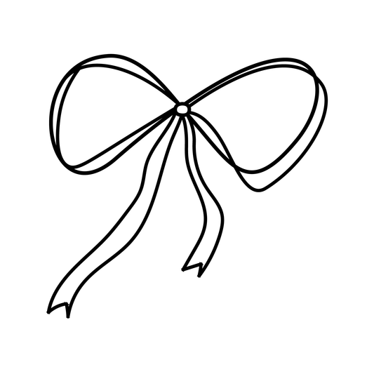 SteezyInk Bow Tie Semi-Permanent Tattoo - Black line art, elegant bow design