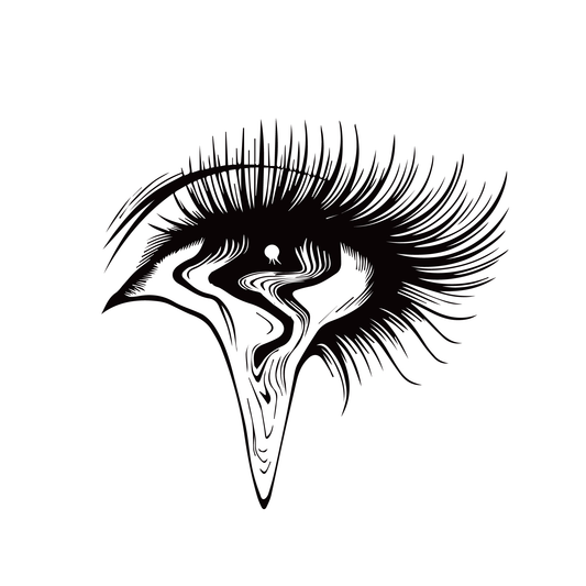 Eye-Dentity temporary tattoo design, black and white eye art, Pure Black Ink™