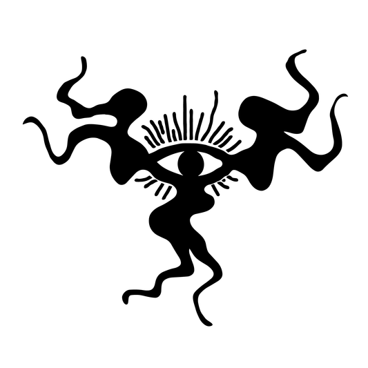 SteezyInk Psyche's Sight Temporary Tattoo, black eye design, 1-2 week semi-permanent body art