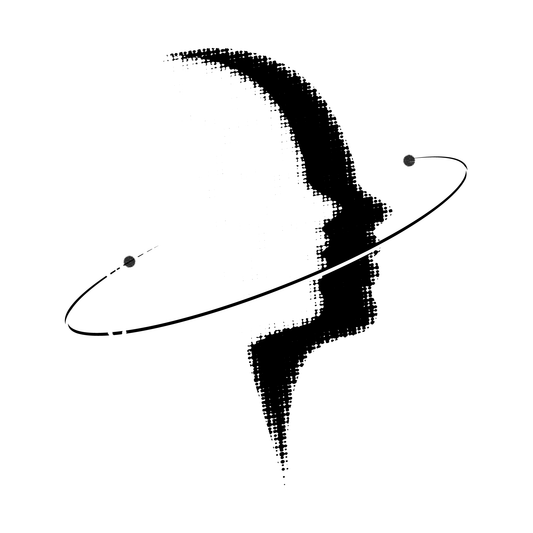 SteezyInk Perception Temporary Tattoo design featuring an abstract face and orbit, representing inner thoughts.