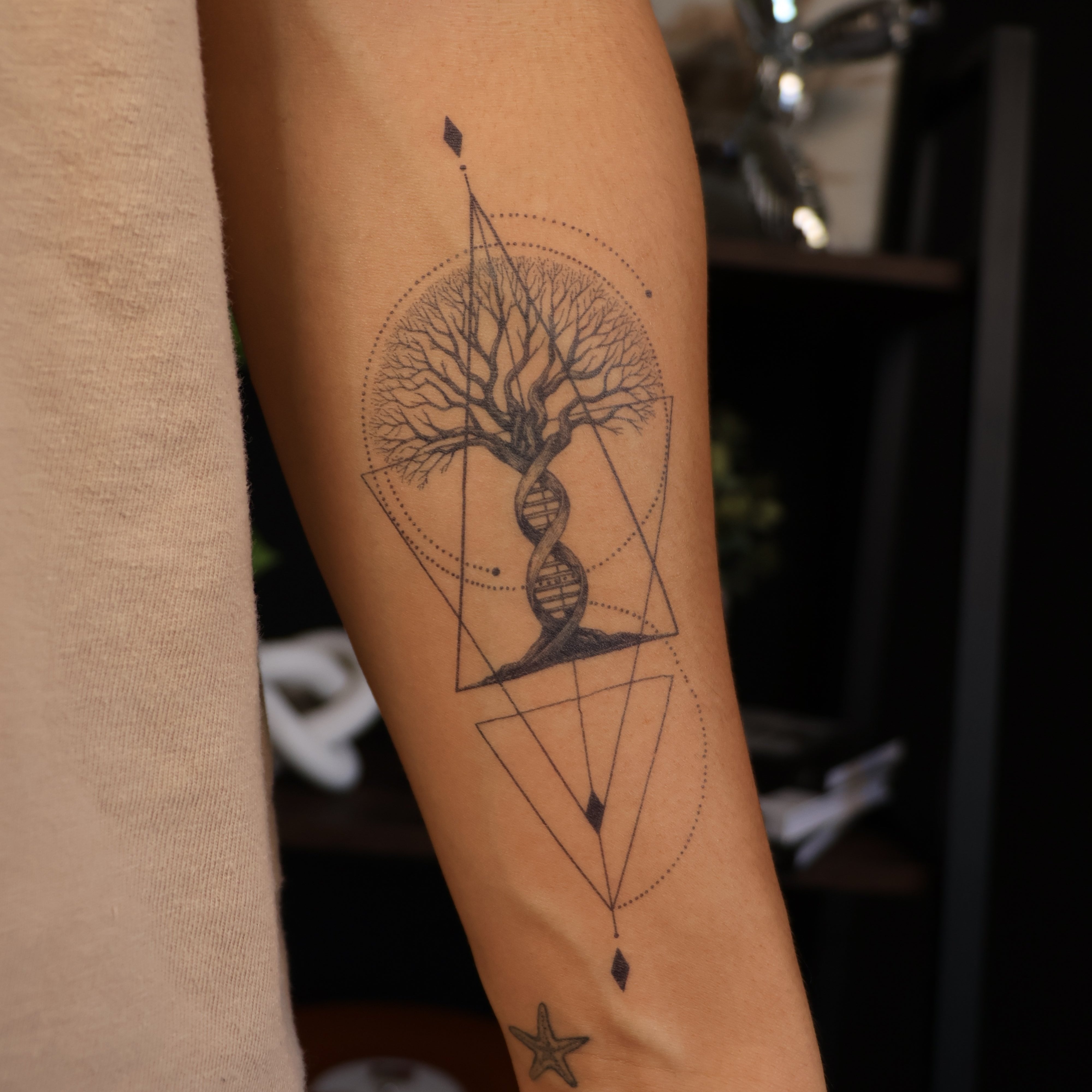 Geometric Tree of Life Tattoo Meaning