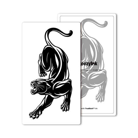 Panther Temporary Tattoo - Black panther design, with Pure Black Ink™