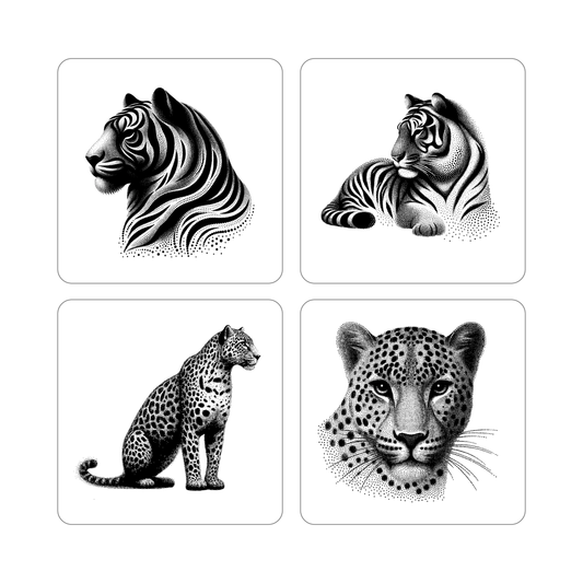 Dotwork Beast Pack Temporary Tattoo Pack