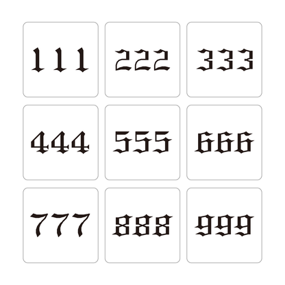 Angel Numbers Pack Temporary Tattoo Pack