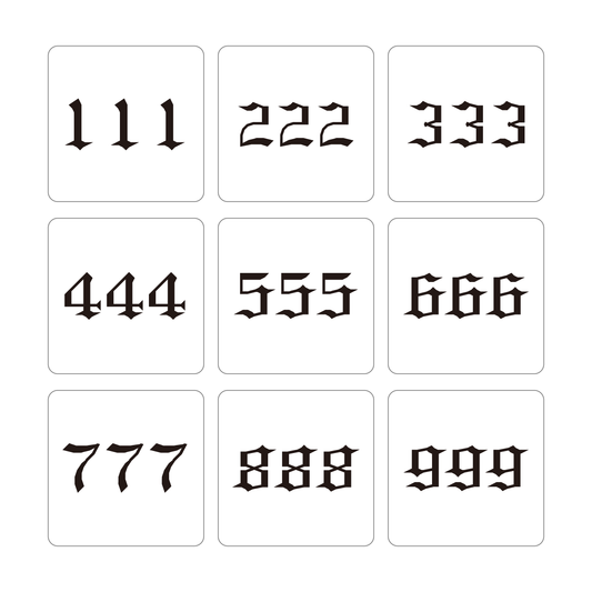 Angel Numbers Pack Temporary Tattoo Pack