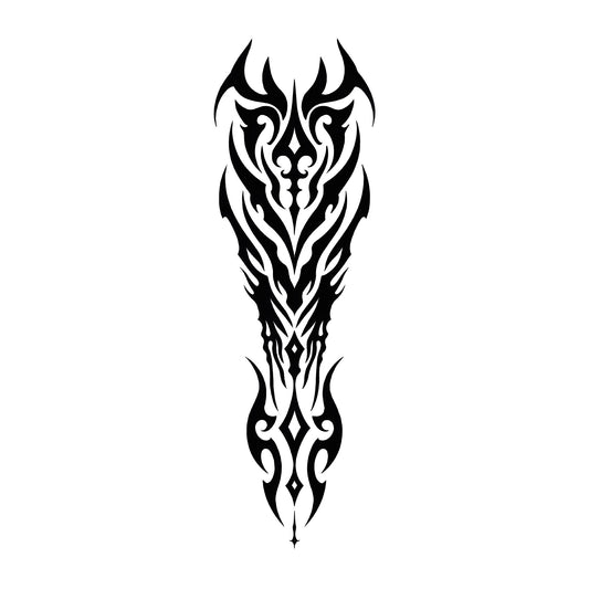 Gothic Totem Sleeve Temporary Tattoo | 6 x 18 inch