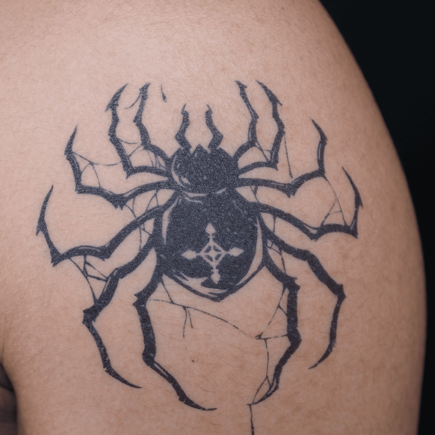 Phantom Spider Temporary Tattoo | 4 x 4 inch