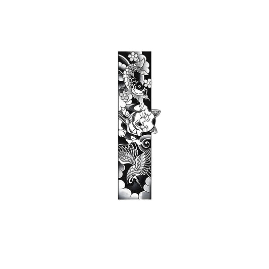 Maneki-neko & Koi Armband Temporary Tattoo | 2 x 7 inch