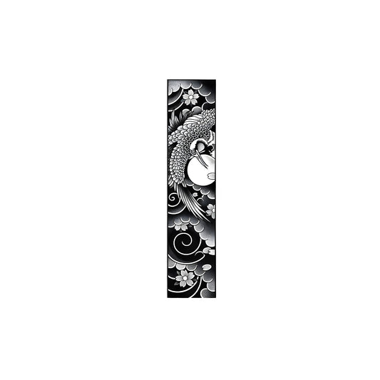 Crane and Moon Armband Temporary Tattoo | 2 x 7 inch