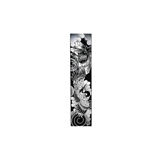 Crane and Lotus Flower Armband Temporary Tattoo | 2 x 7 inch
