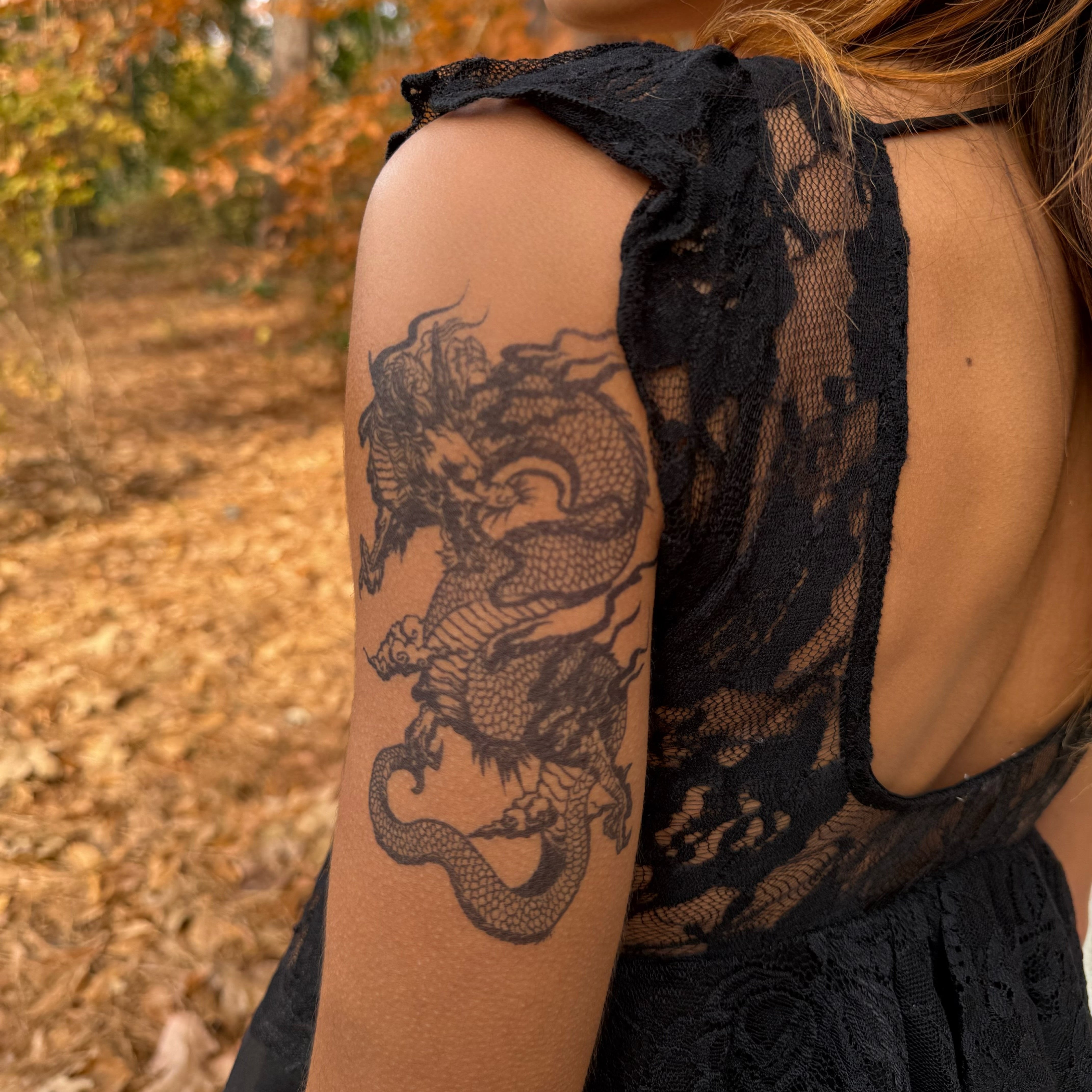 Dragon 4x7 | Detailed Dragon Temporary Tattoo – SteezyInk