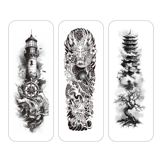 3 Sleeve Pack Temporary Tattoo Pack