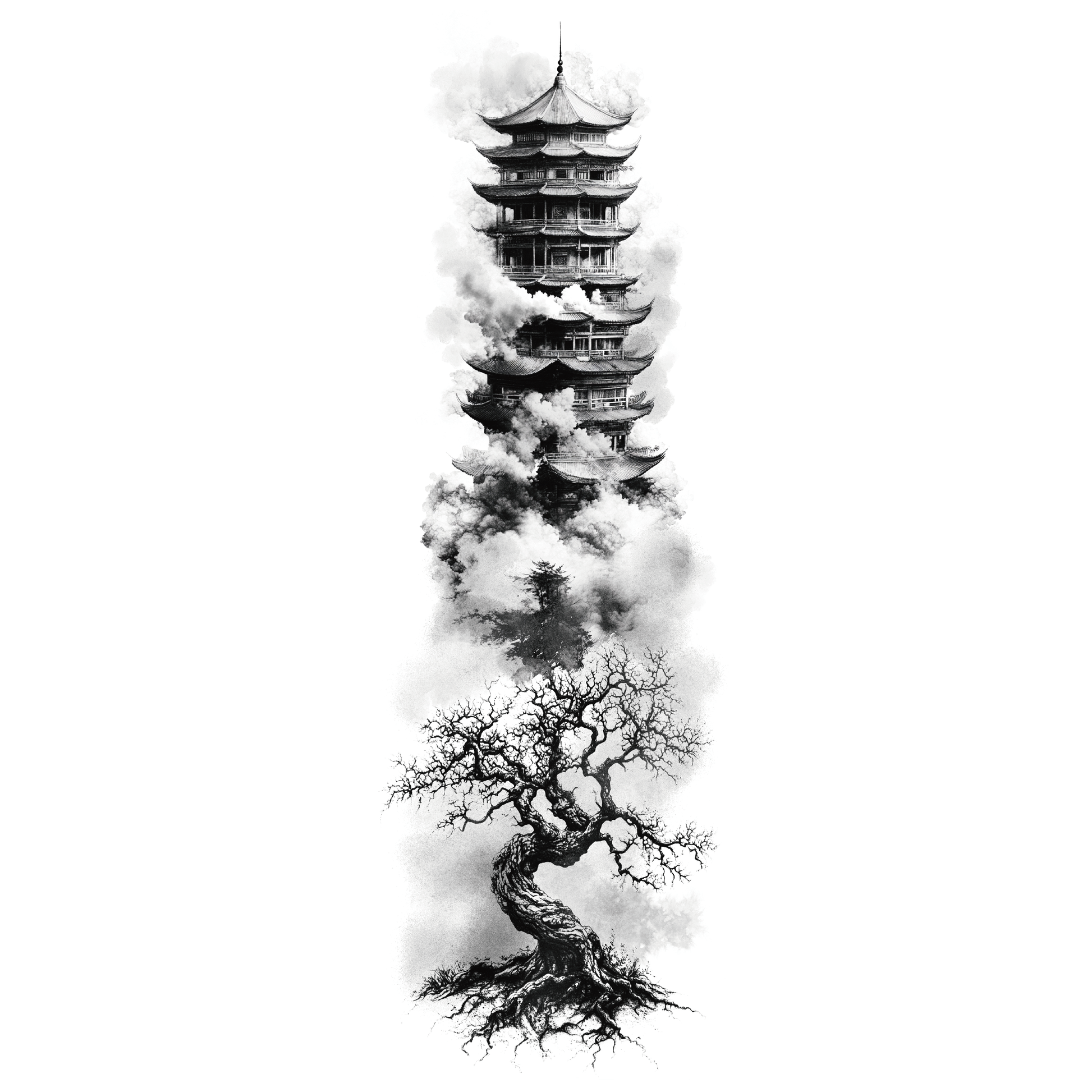 tattoo bonsai tree Bonsai Temple Sleeve