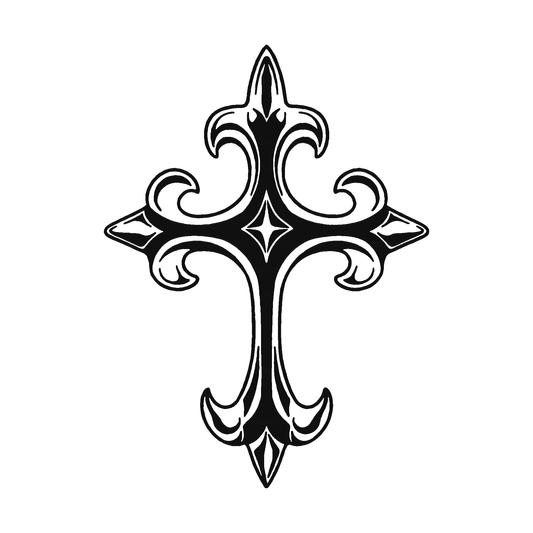 SteezyInk Cross of Strength Temporary Tattoo 2 x 3 inch