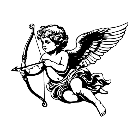 SteezyInk Cupid's Aim Temporary Tattoo 4 x 4 inch