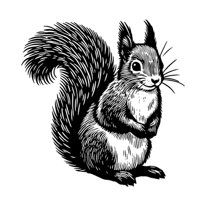 SteezyInk Squirrel Temporary Tattoo 3 x 3 inch