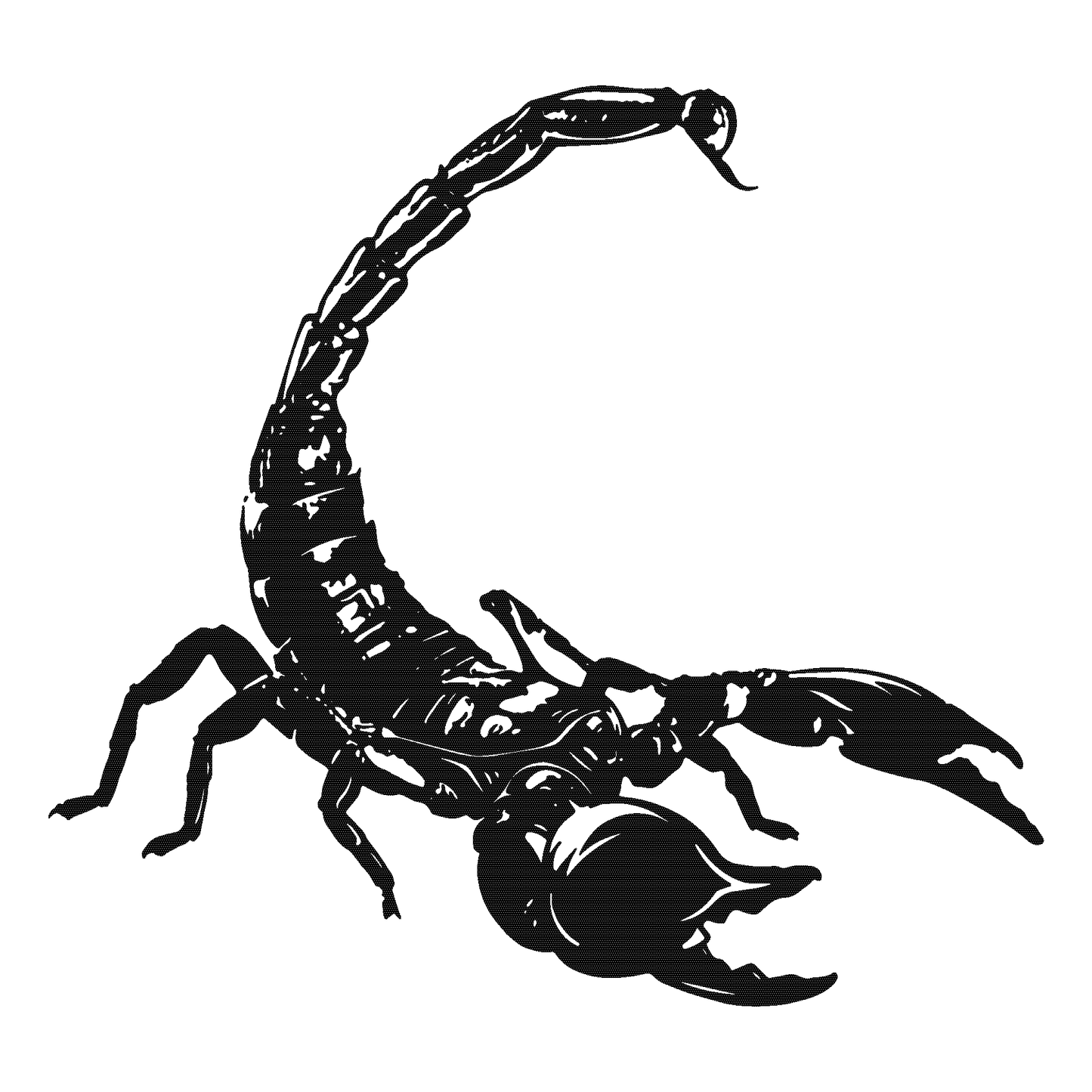 SteezyInk Scorpion Silhouette Temporary Tattoo 2 x 3 inch