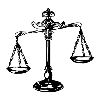 Balanced Scales Temporary Tattoo: Vintage scales design, representing justice and balance.