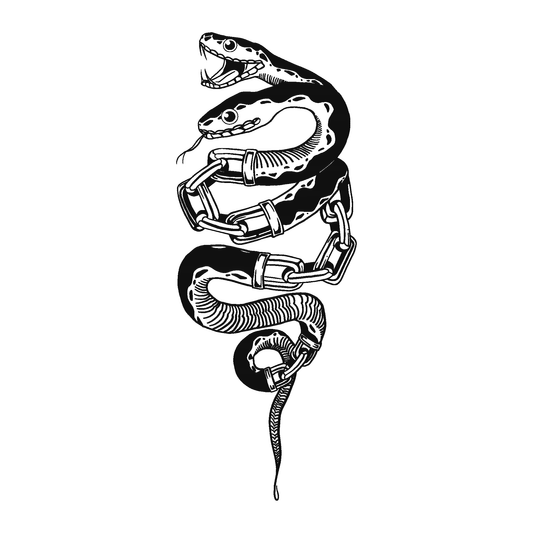 SteezyInk Serpent's Bond Temporary Tattoo 3 x 6 inch