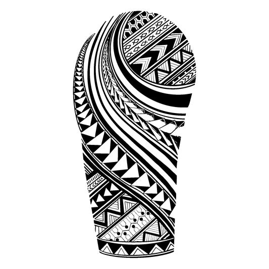 SteezyInk Geometric Tribal Temporary Tattoo 5.5 x 9 inch