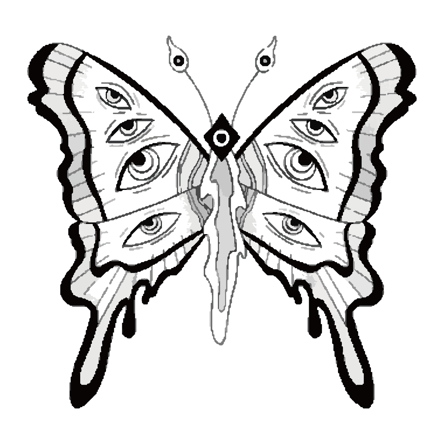 SteezyInk All-Seeing Wings Temporary Tattoo 4 x 4 inch