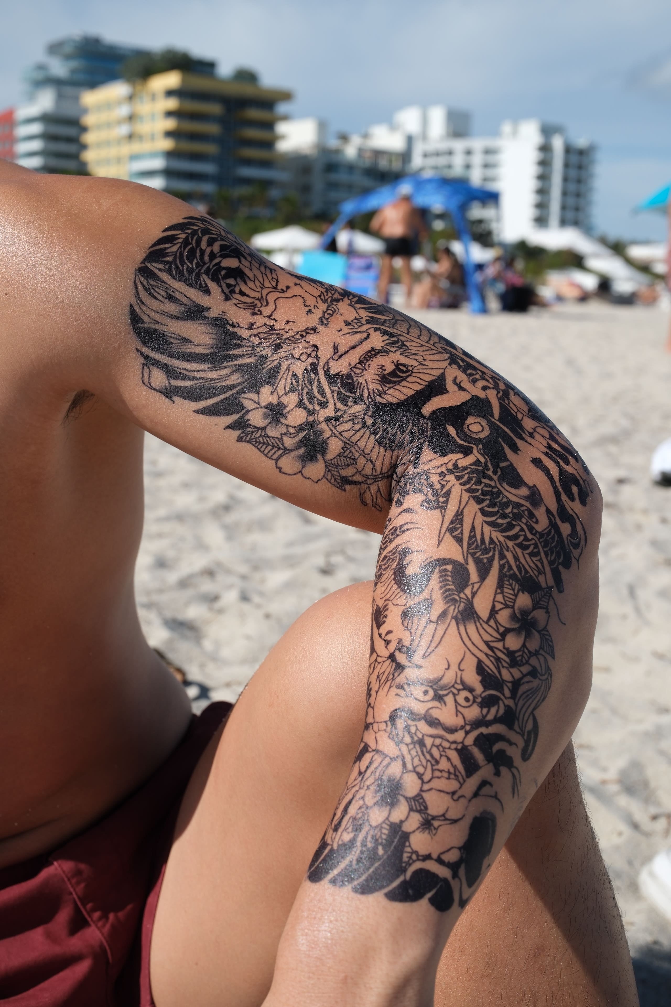 bonsai tree tattoo sleeve Bonsai Temple Sleeve