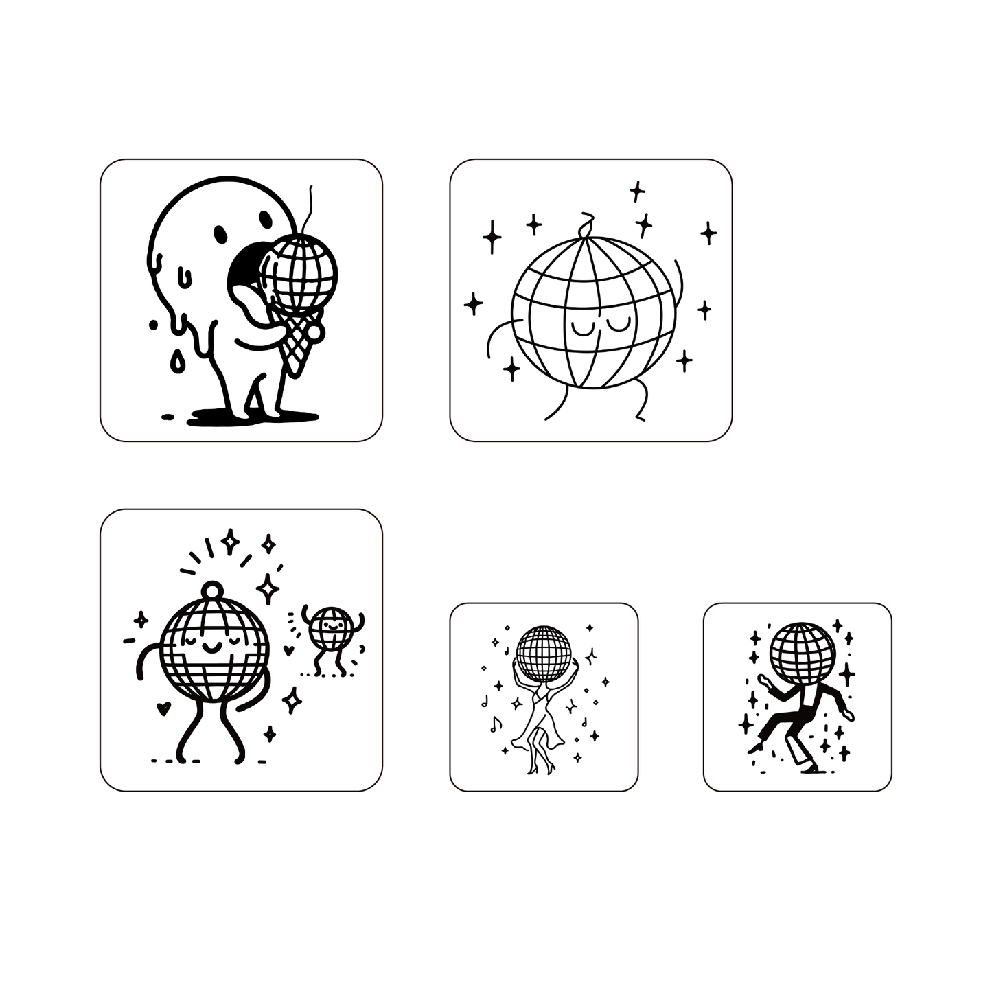 SteezyInk Disco Pack Temporary Tattoo Pack (3x3 and 2x2 inch)