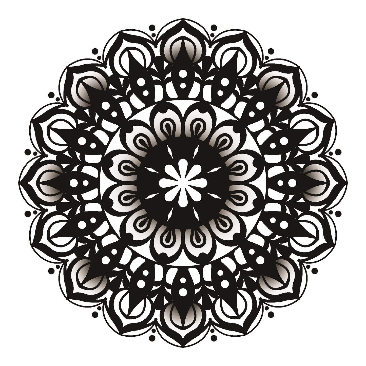 Echo Mandala Temporary Tattoo | 4 x 4 inch