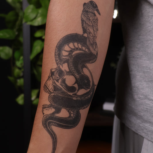 Raven's Nest Temporary Tattoo | 5.5 x 9 inch