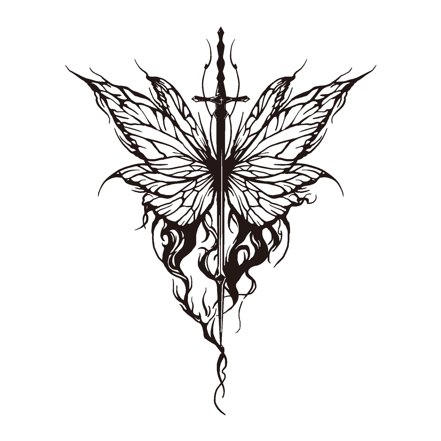 Metamorphosis Blade Temporary Tattoo | 3 x 5 inch