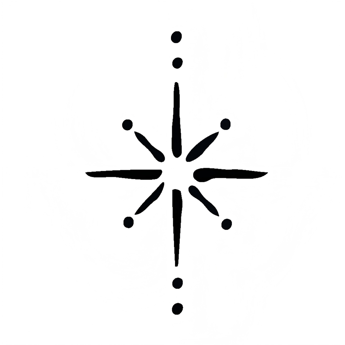 Minimal Starburst Temporary Tattoo | 2 x 2 inch