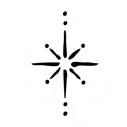 Minimal Starburst Temporary Tattoo | 2 x 2 inch