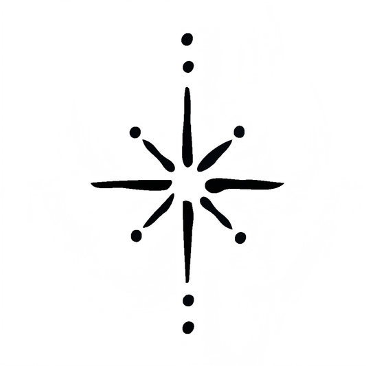 Minimal Starburst Temporary Tattoo | 2 x 2 inch