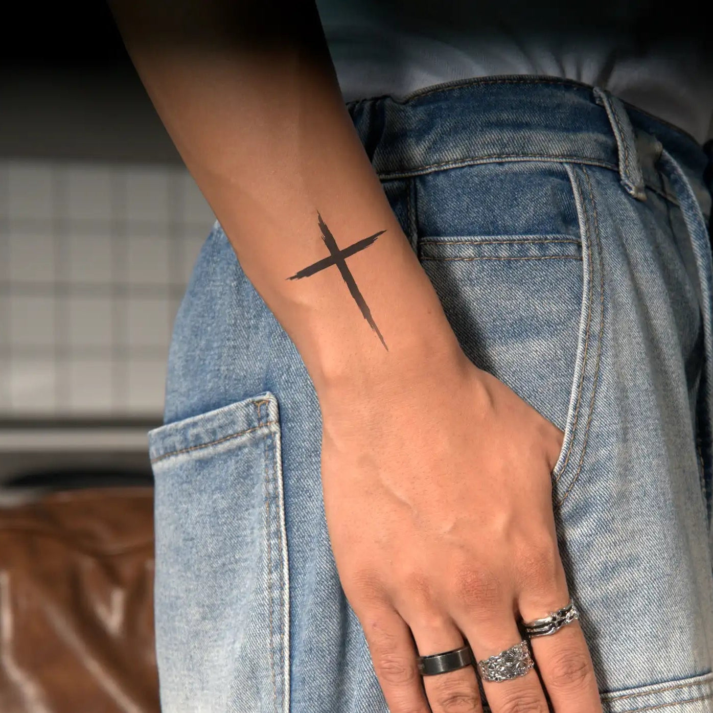 Cross Temporary Tattoo | 2 x 3 inch