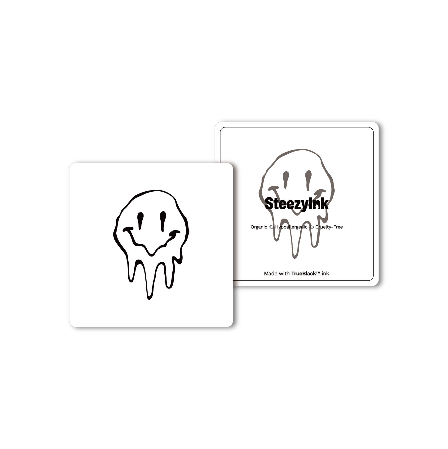 SteezyInk Smiley Pack Temporary Tattoo Pack 3 x 3,2 x 2 inch