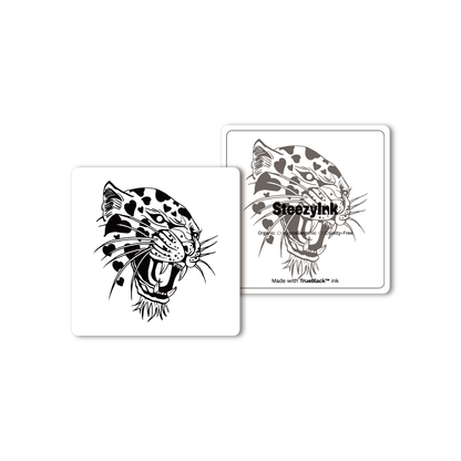 SteezyInk Heart Leopard Temporary Tattoo 3 x 3 inch