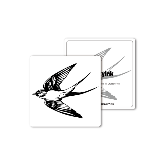 SteezyInk Swallow Temporary Tattoo 4 x 4 inch