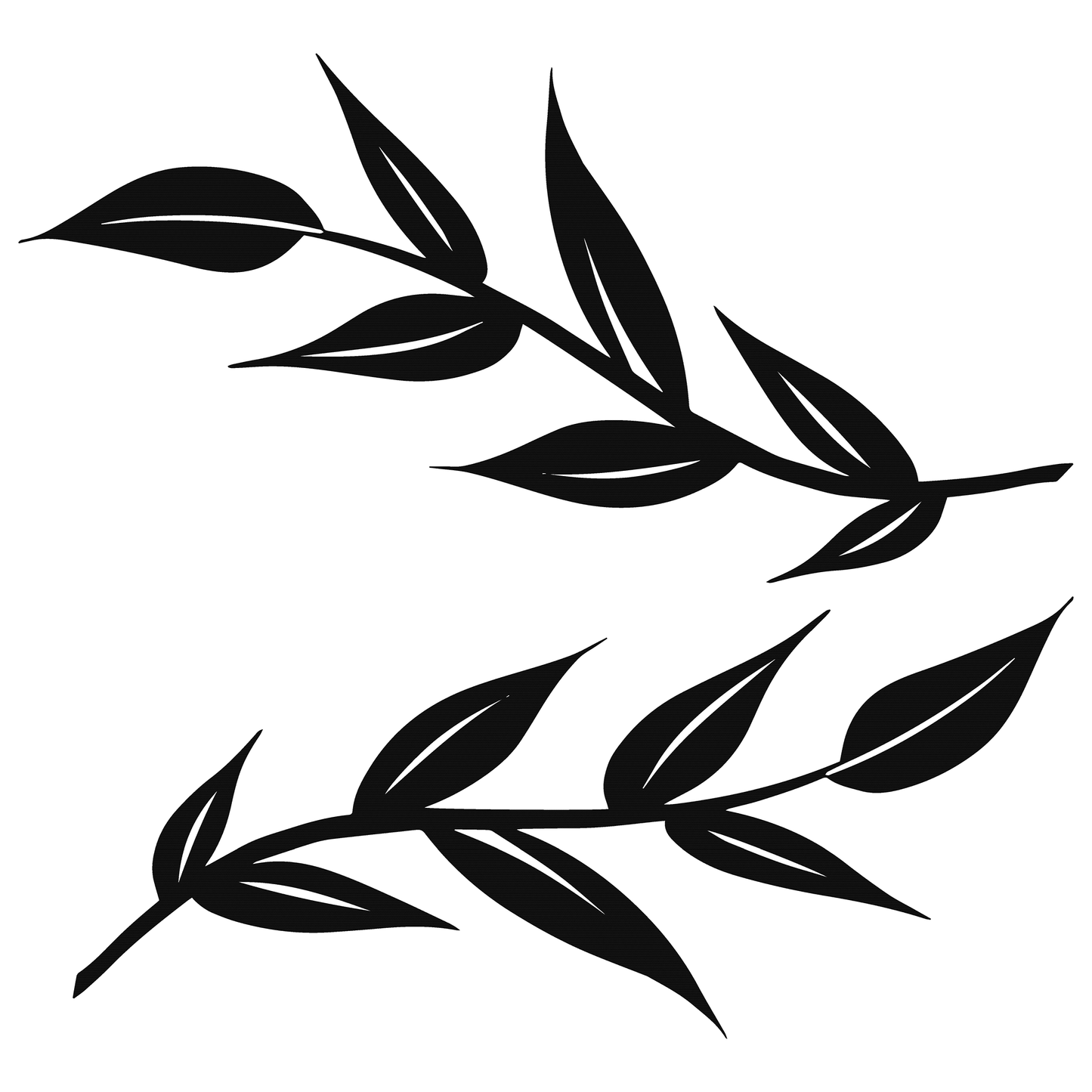 SteezyInk Leaf Branches Temporary Tattoo 6.5 x 6.5 inch