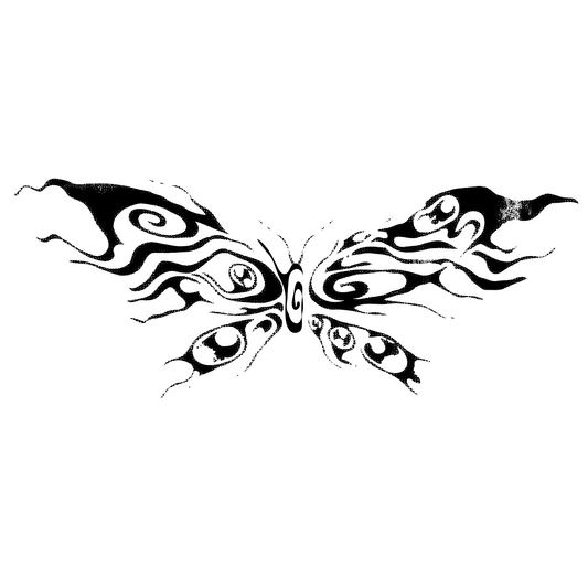 SteezyInk Hypnotic Butterfly Temporary Tattoo 3 x 6 inch