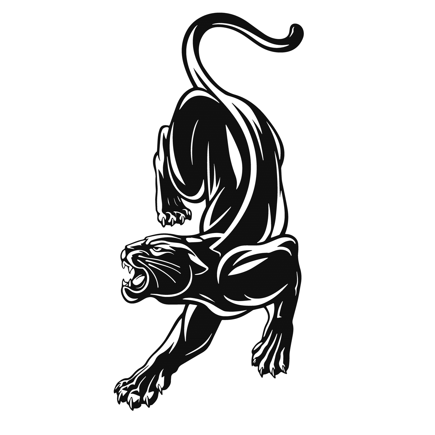 SteezyInk Panther Temporary Tattoo 4 x 7 inch