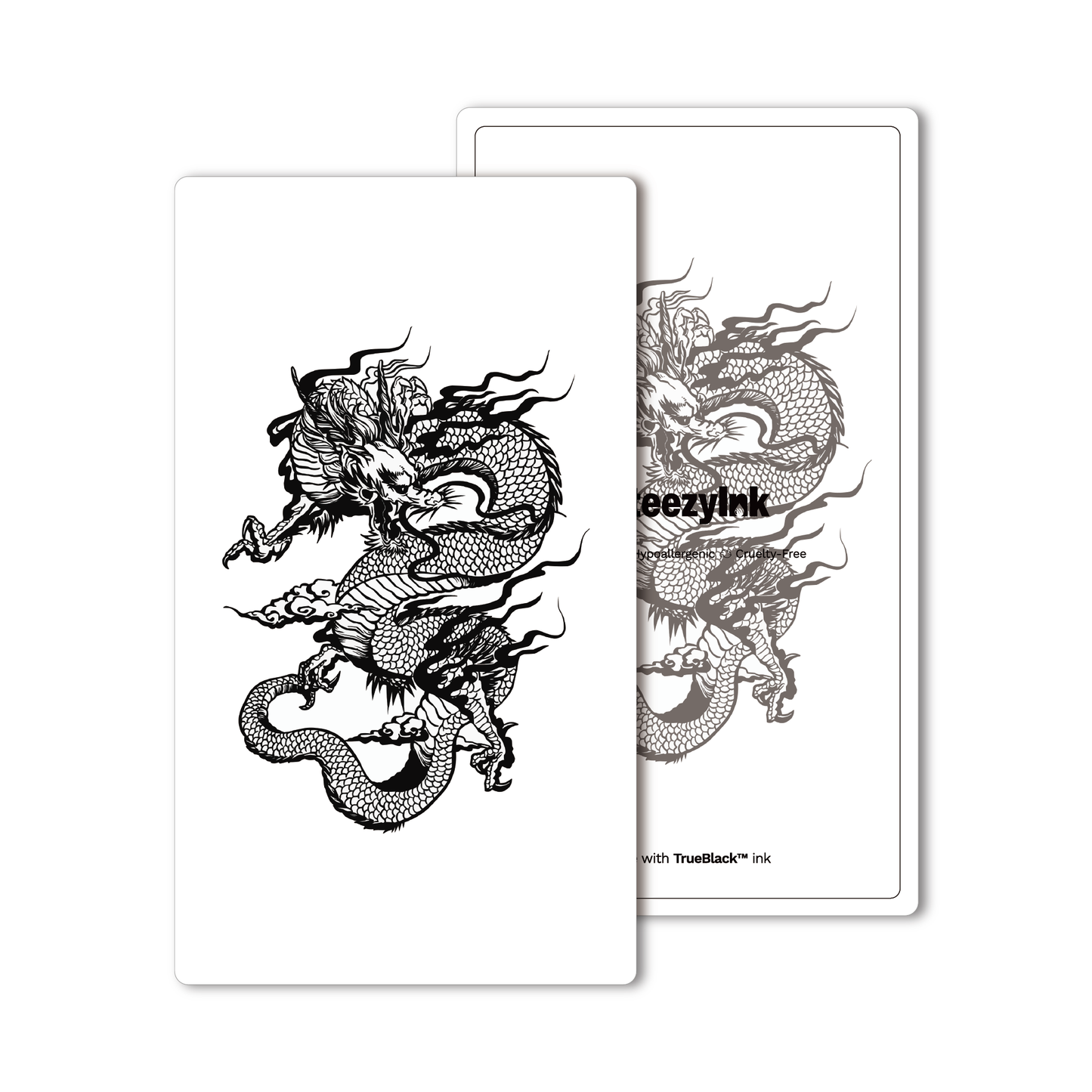 SteezyInk Dragon Temporary Tattoo 4 x 7 inch