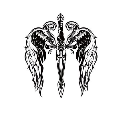 Wings of Valor Temporary Tattoo | 4 x 5 inch