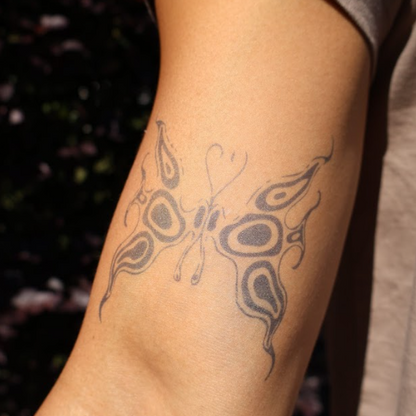 SteezyInk Flare butterfly Temporary Tattoo 4 x 4 inch